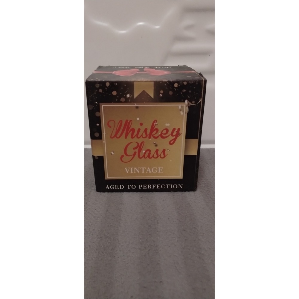Vintage Clear 11 oz Whiskey Glass Aged to Perfection 1975 Birthday Hand Wash